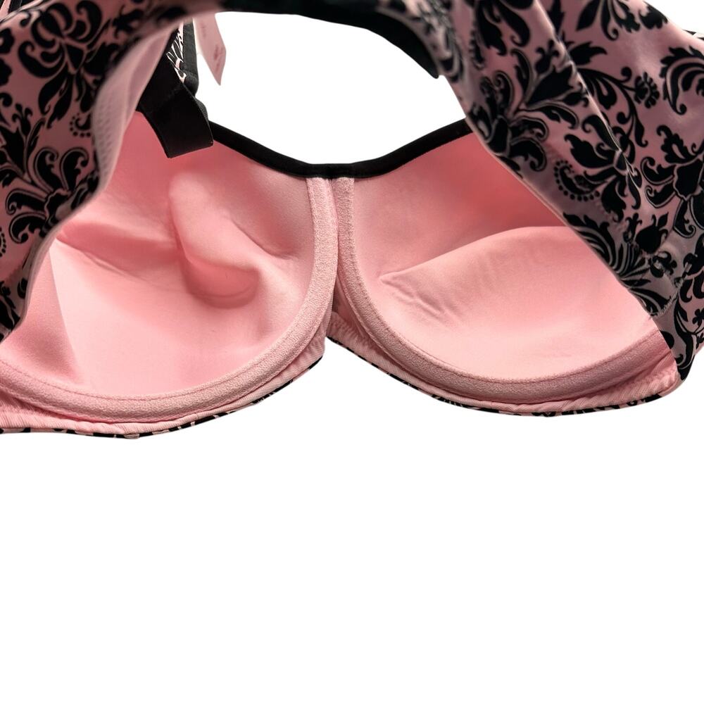 Full Fugure Cacique Lane Bryant pink Baroque Bra Size 40F - Picture 4 of 7